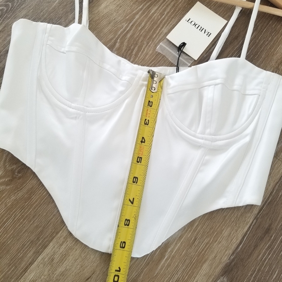 Bardot Luminary Corset Crop Top Silky Satin Zip-up NWT Boning Chic Revolve Lined - Picture 12 of 14